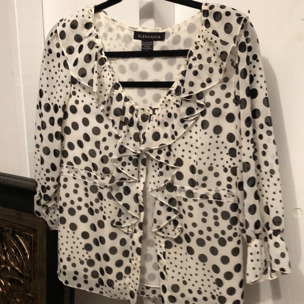 Frilly dressy blouse